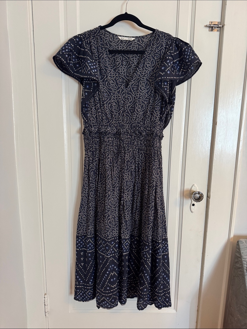 Women’s Sfera Casual Navy Patterned Midi Dress - Classic Navy